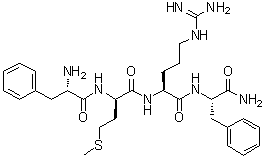 CAS 登录号：84313-43-9, L-苯丙氨酰-D-蛋氨酰-L-精氨酰-L-苯丙氨酰胺