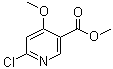structure of CAS# 84332-02-5, 6-氯-4-甲氧基烟酸甲酯