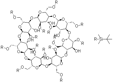 CAS 登录号：84346-53-2, 七(2,6-二-O-叔丁基二甲基硅烷基)-beta-环糊精