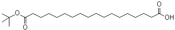 structure of CAS# 843666-40-0, Octadecanedioic acid mono(1,1-dimethylethyl) ester