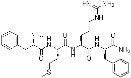 structure of CAS# 84413-35-4, L-苯丙氨酰-L-蛋氨酰-L-精氨酰-D-苯丙氨酰胺