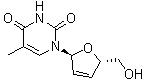 CAS # 84414-90-4, (2S-trans)-1-[2,5-Dihydro-5-(hydroxymethyl)-2-furanyl]-5-methyl-2,4(1H,3H)-pyrimidinedione