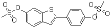 CAS 登录号：84449-65-0, 2-[4-[(甲基磺酰基)氧基]苯基]苯并[b]噻吩-6-基甲烷磺酸酯