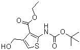 CAS # 844502-65-4, 2-[(tert-Butoxycarbonyl)amino]-4-(hydroxymethyl)thiophene-3-carboxylic acid ethyl ester