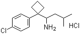 structure of CAS# 84484-78-6, 1-[1-(4-氯苯基)环丁基]-3-甲基丁胺盐酸盐