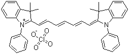 CAS # 84591-87-7, 2-(7-(3,3-Dimethyl-1-phenyl-1H-2(3H)-indolidene)-1,3,5-heptatrienyl)-3,3-dimethyl-1-phenyl-3H-indolium perchlorate