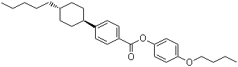 structure of CAS# 84600-98-6, 4-反式-(4-戊基环己基)苯甲酸对丁氧基苯酚酯