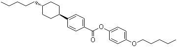 structure of CAS# 84601-01-4, 4-反式-(4-戊基环己基)苯甲酸对戊氧基苯酚酯