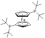structure of CAS# 84680-95-5, 1,1'-双(二叔丁基膦基)二茂铁