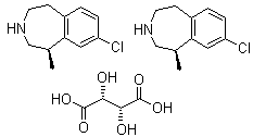 CAS 登录号：847063-12-1, 绿卡色林-L-酒石酸盐