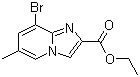 structure of CAS# 847446-55-3, 8-溴-6-甲基咪唑并[1,2-a]吡啶-2-羧酸乙酯