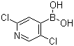 structure of CAS# 847664-64-6, 2,5-二氯吡啶-4-硼酸