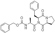 CAS # 84787-83-7, [3S-[2(R*),3alpha,8abeta]]-[2-[Hexahydro-1,4-dioxo-3-(phenylmethyl)pyrrolo[1,2-a]pyrazin-2(1H)-yl]-1-methyl-2-oxoethyl]carbamic acid phenylmethyl ester
