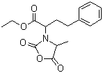 structure of CAS# 84793-24-8, Ethyl (S)-2-[(S)-4-methyl-2,5-dioxo-1,3-oxazolidin-3-yl]-4-phenylbutyrate