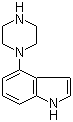 structure of CAS# 84807-09-0, 4-(1-哌嗪基)-1H-吲哚