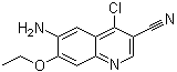 structure of CAS# 848133-87-9, 6-氨基-4-氯-7-乙氧基-3-喹啉甲腈