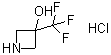 structure of CAS# 848192-96-1, 3-(Trifluoromethyl)azetidin-3-ol hydrochloride