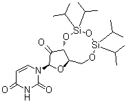 structure of CAS# 84828-97-7, 3',5'-O-(Tetraisopropyldisiloxane-1,3-diyl)-2'-ketouridine