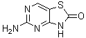 structure of CAS# 848691-22-5, 5-氨基噻唑并[4,5-d]嘧啶-2(3H)-酮