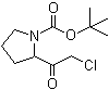structure of CAS# 848819-60-3, 2-(2-氯乙酰基)吡咯烷-1-羧酸叔丁酯