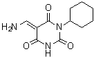 CAS # 84941-33-3, 5-(Aminomethylene)-1-cyclohexyl-2,4,6(1H,3H,5H)-pyrimidinetrione, NSC 154582
