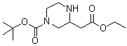 structure of CAS# 849547-86-0, 4-[(1,1-Dimethylethoxy)carbonyl]-2-piperazineacetic acid ethyl ester