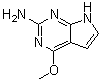 structure of CAS# 84955-32-8, 4-甲氧基-7H-吡咯并[2,3-d]嘧啶-2-胺