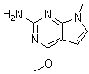 structure of CAS# 84955-33-9, 4-Methoxy-7-methyl-7H-pyrrolo[2,3-d]pyrimidin-2-amine