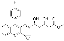 structure of CAS# 849811-78-5, (3R,5S,6E)-7-[2-环丙基-4-(4-氟苯基)-3-喹啉基]-3,5-二羟基-6-庚烯酸甲酯