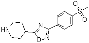 structure of CAS# 849925-03-7, 4-[3-[4-(甲基磺酰基)苯基]-1,2,4-恶二唑-5-基]哌啶