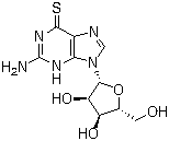 structure of CAS# 85-31-4, 6-硫代鸟嘌呤核苷