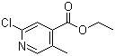 structure of CAS# 850080-86-3, 2-氯-5-甲基-4-吡啶羧酸乙酯