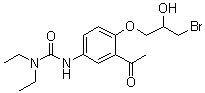 CAS # 85045-98-3, N'-[3-Acetyl-4-(3-bromo-2-hydroxypropoxy)phenyl]-N,N-diethylurea