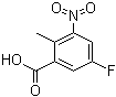 structure of CAS# 850462-64-5, 5-氟-2-甲基-3-硝基苯甲酸