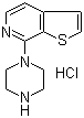 structure of CAS# 850734-85-9, 7-(1-哌嗪基)噻吩并[2,3-c]吡啶盐酸盐