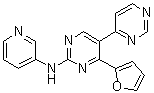structure of CAS# 851371-22-7, 4'-(2-呋喃基)-N-3-吡啶基[4,5'-联嘧啶]-2'-胺