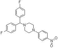 CAS 登录号：851472-82-7, 1-[二(4-氟苯基)甲基]-4-(4-硝基苯基)哌嗪