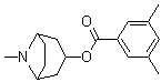 CAS # 85181-40-4, Tropanserin, 3,5-Dimethylbenzoic acid (3-endo)-8-methyl-8-azabicyclo[3.2.1]oct-3-yl ester, MDL 72422