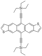 structure of CAS# 851817-11-3, 5,11-双((三乙基硅烷基)乙炔基)蒽并[2,3-b:6,7-b']二噻吩