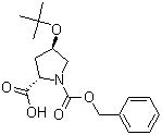 structure of CAS# 85201-91-8, (4R)-(叔丁氧基)-1-(苯甲氧羰基)-L-脯氨酸