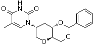 CAS # 852235-06-4, 1,5-Anhydro-2,3-dideoxy-2-(3,4-dihydro-5-methyl-2,4-dioxo-1(2H)-pyrimidinyl)-4,6-O-[(R)-phenylmethylene]-D-ribo-hexitol