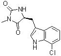 CAS 登录号：852391-20-9, (5S)-5-[(7-氯-1H-吲哚-3-基)甲基]-3-甲基-2,4-咪唑烷二酮