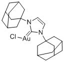 structure of CAS# 852445-88-6, Chloro[1,3-bis(adamantyl)2H-imidazol-2-ylidene]gold(I)