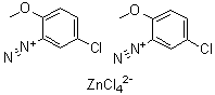 CAS 登录号：85252-22-8, 二(5-氯-2-甲氧基偶氮苯)四氯锌酸盐