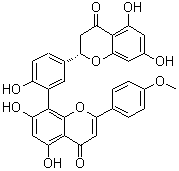 CAS 登录号：852875-96-8, (2S)-2-[3-[5,7-二羟基-2-(4-甲氧基苯基)-4-氧代-4H-1-苯并吡喃-8-基]-4-羟基苯基]-2,3-二氢-5,7-二羟基-4H-1-苯并吡喃-4-酮