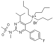 CAS # 853066-73-6, Tributyl[[4-(4-fluorophenyl)-6-(1-methylethyl)-2-[methyl(methylsulfonyl)amino]-5-pyrimidinyl]methyl]phosphonium bromide