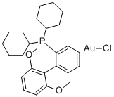 CAS # 854045-95-7, Chloro(2-dicyclohexylphosphino-2',6'-dimethoxy-1,1'-biphenyl)gold(I), Chlorogold dicyclohexyl-[2-(2,6-dimethoxyphenyl)phenyl]phosphane