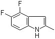 structure of CAS# 85462-60-8, 2-甲基-4,5-二氟吲哚