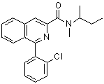 structure of CAS# 85532-75-8, N-甲基-N-(1-甲基丙基)-1-(2-氯苯基)异喹啉-3-甲酰胺