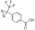structure of CAS# 85559-46-2, 4-[3-(三氟甲基)-3H-双吖丙啶-3-基]苯甲酸